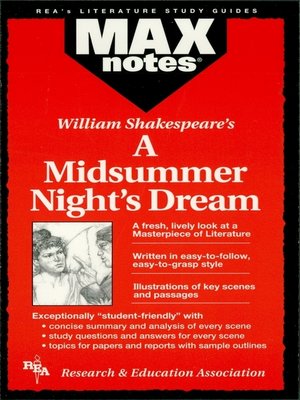 cover image of A Midsummer Night's Dream: MAXNotes Literature Guide